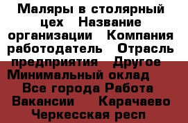 Маляры в столярный цех › Название организации ­ Компания-работодатель › Отрасль предприятия ­ Другое › Минимальный оклад ­ 1 - Все города Работа » Вакансии   . Карачаево-Черкесская респ.